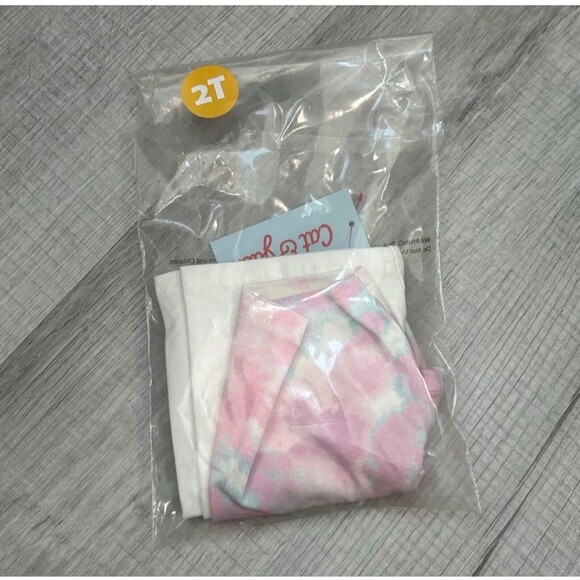 NWT Cat & Jack Toddlers Size 2T Bike Shorts Tie Dye Pull-On Pink - Picture 8 of 10